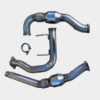 2017 - 20 F150 Raptor 3.5L 304SS Catted Downpipes W built-in Turbo Adapters - Image 3